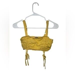 SHEIN yellow linen style crop top♥️